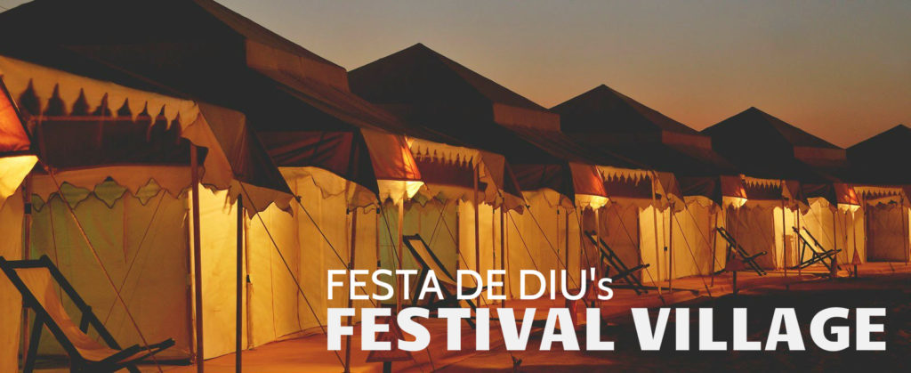 Diu Festival - festival village - festa de diu - longest beach festival of asia - the backpackers group