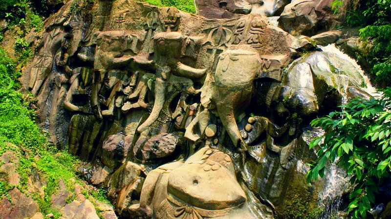 Unakoti - Abode Of God - Carved Ganesh Idol - The Backpackers Group