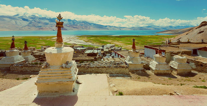Tso Moriri Lake - The Legend of Tsomo - Leh Ladakh - Village Stupa View 